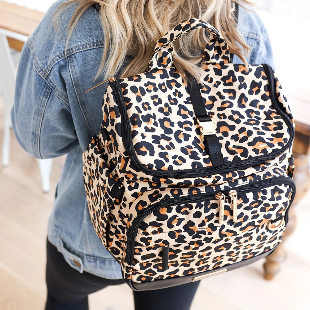Posh Peanut Leopard Print Diaper Bag
